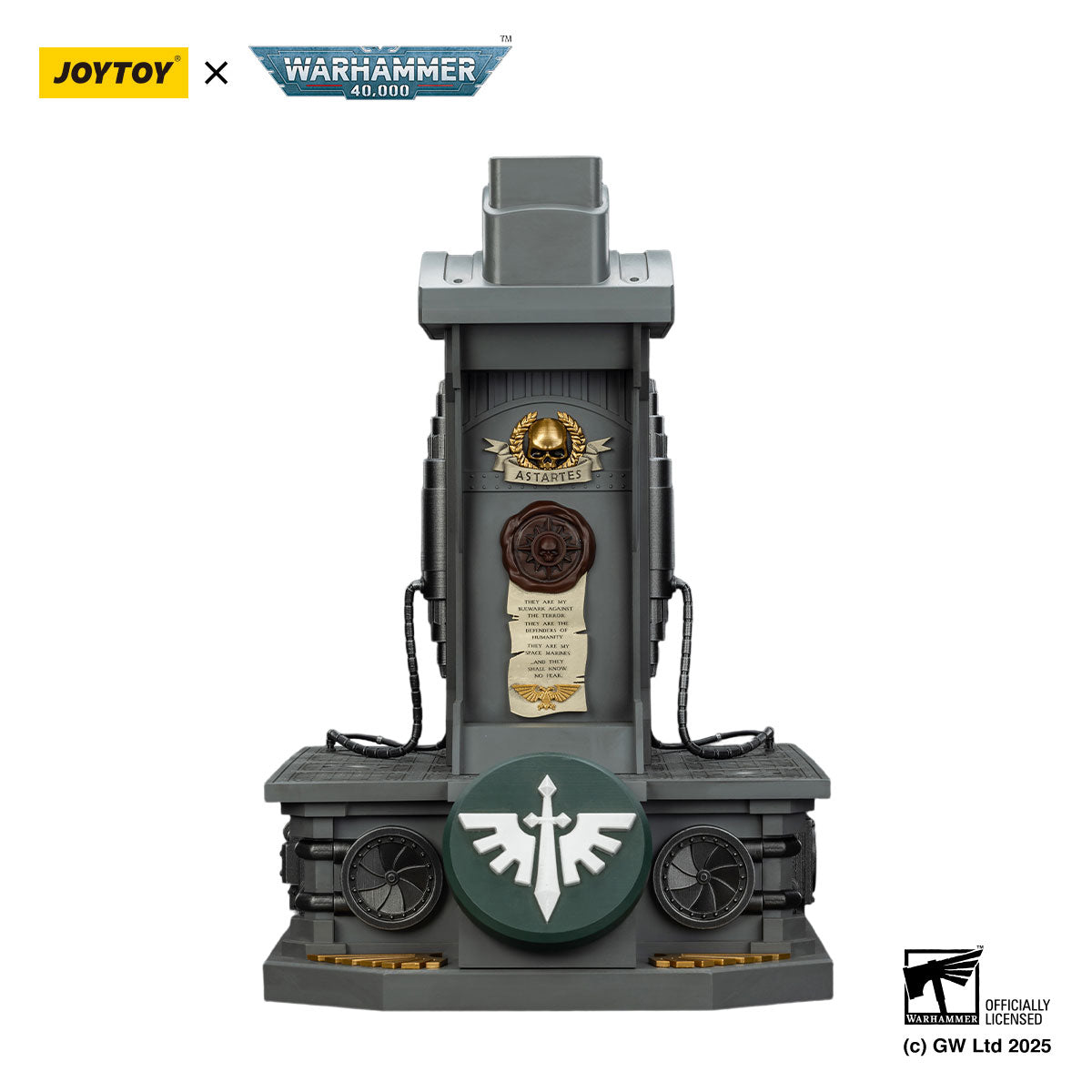 JOYTOY Warhammer 40K Dark Angels MkX Helmet & Display Stand figure