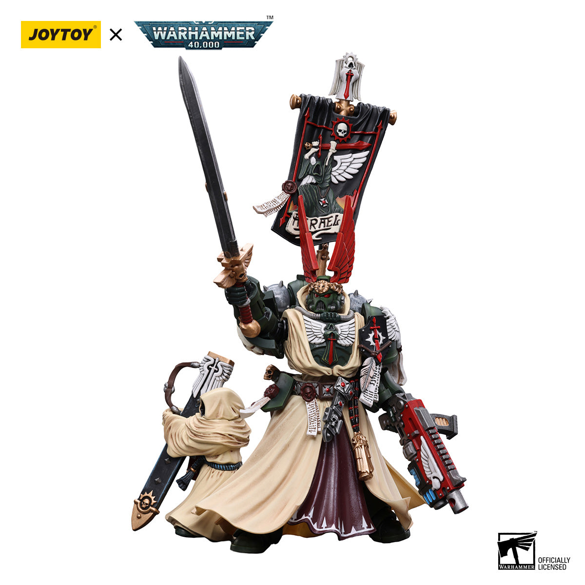 JOYTOY Warhammer 40K Dark Angels Supreme Grand Master Azrael figure