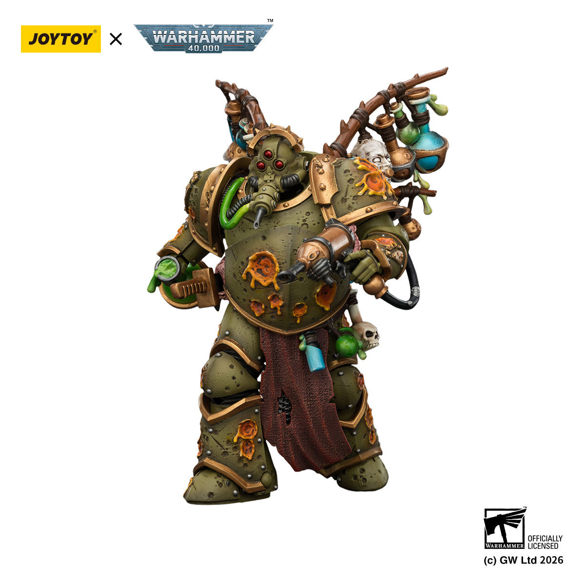 JOYTOY Warhammer 40K Death Guard Biologus Putrifier figure