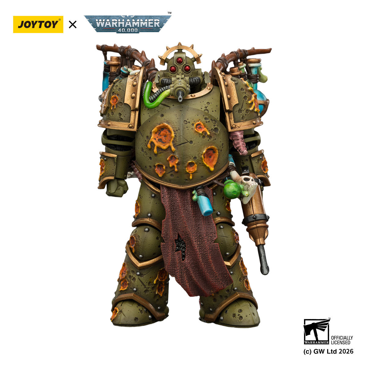 JOYTOY Warhammer 40K Death Guard Biologus Putrifier figure