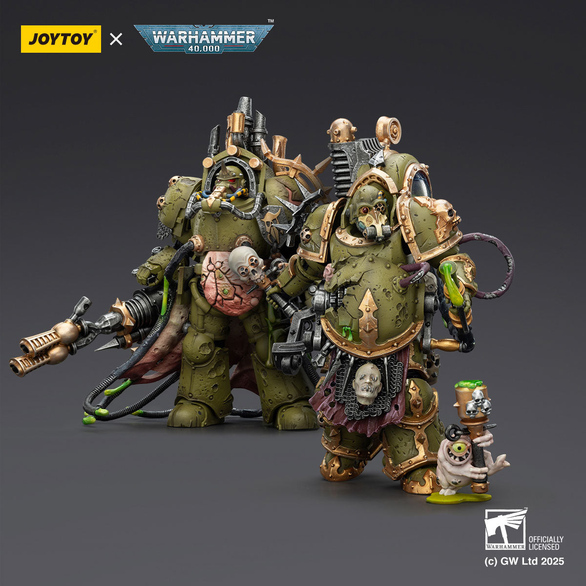 JOYTOY Warhammer 40K Death Guard Lord of Virulence & Foul Blightspawn Set figure