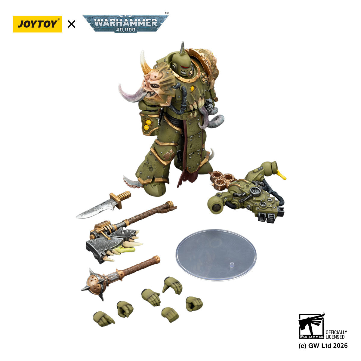 JOYTOY Warhammer 40K Death Guard Plague Marine figure