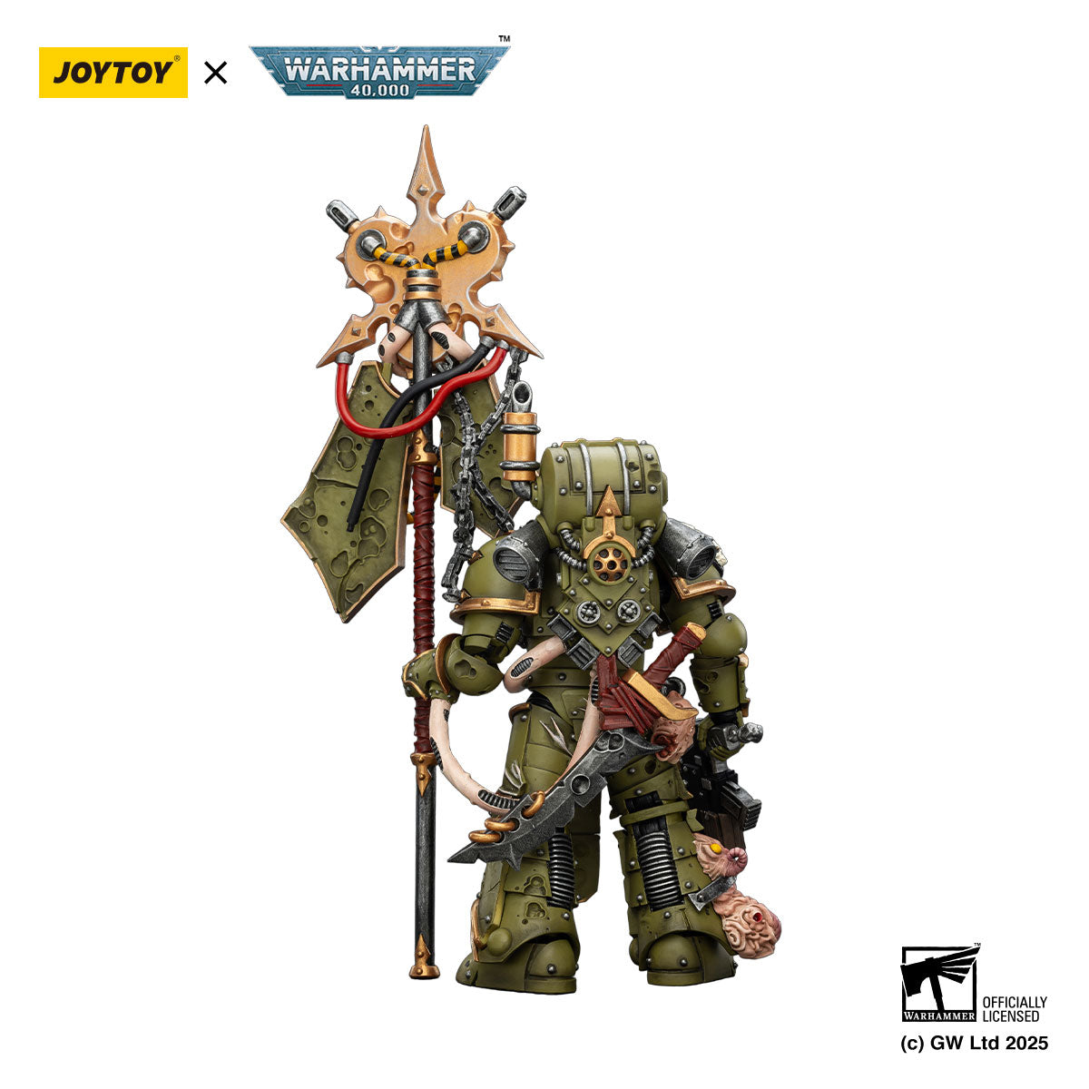 JOYTOY Warhammer 40K Death Guard Plague Marine lcon bearer figure