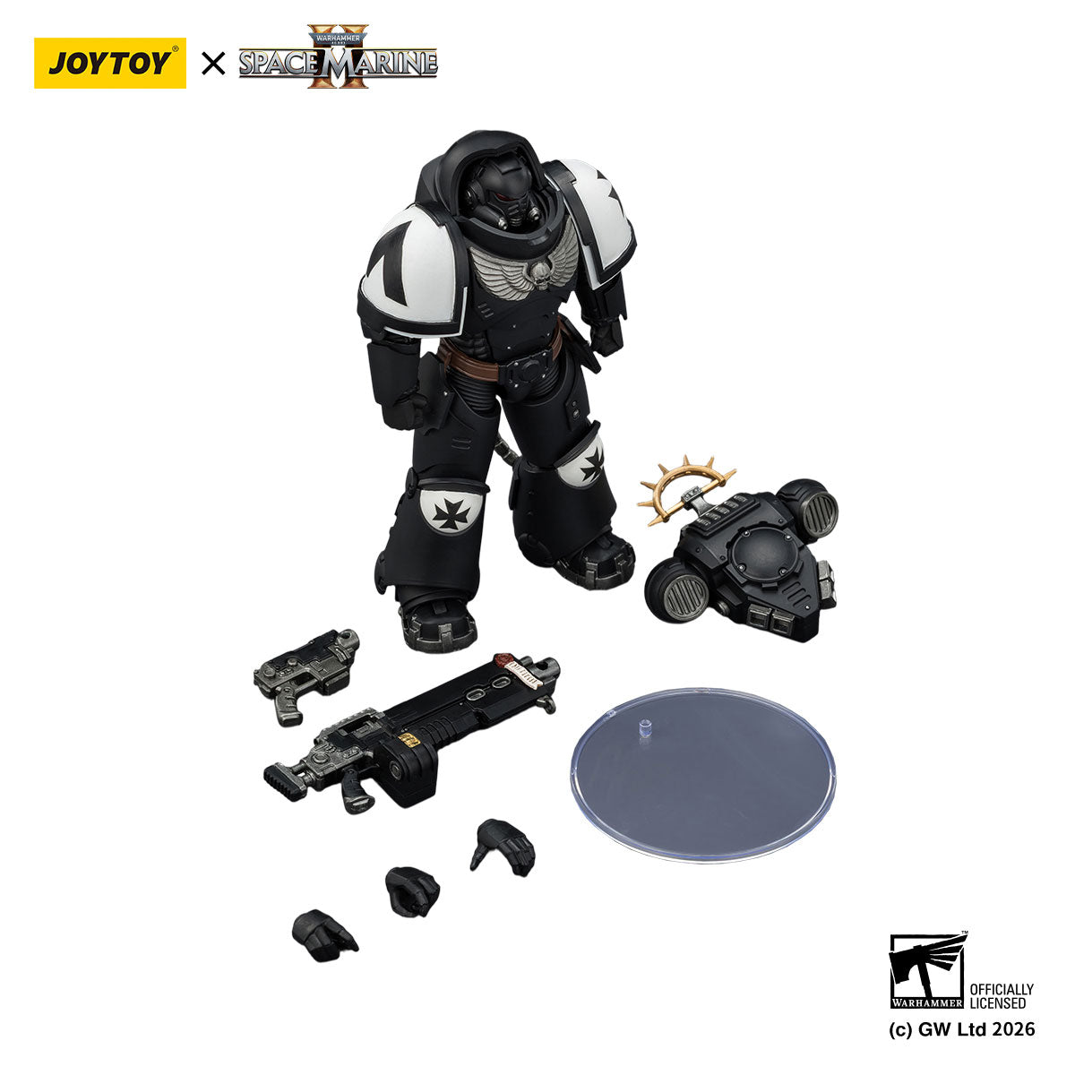 JOYTOY Warhammer 40K Space Marine 2 Black Templars Game Edition Black Templars Heavy Intercessor figure