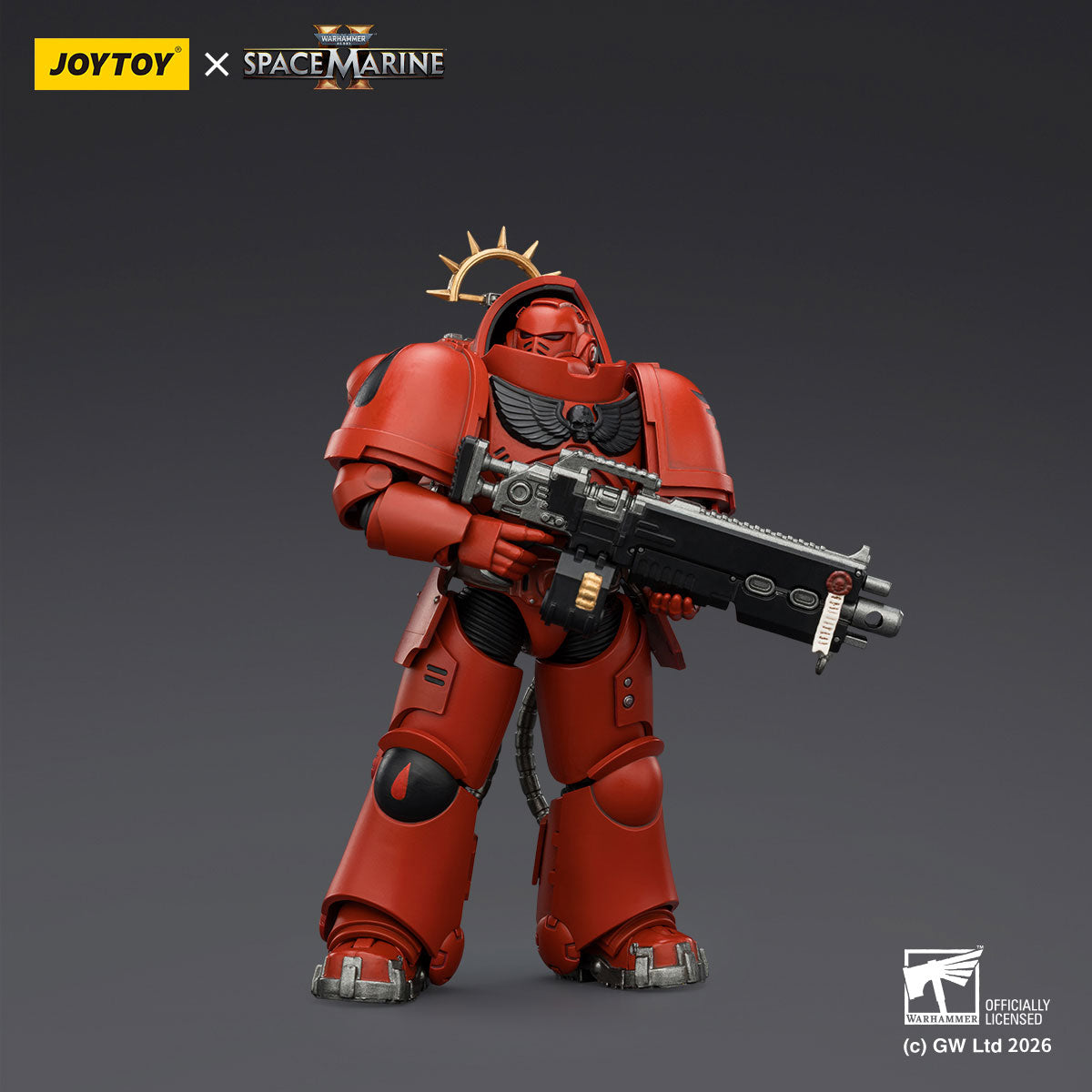 JOYTOY Warhammer 40K Space Marine 2 Blood Angels Game Edition Blood Angels Heavy Intercessor figure