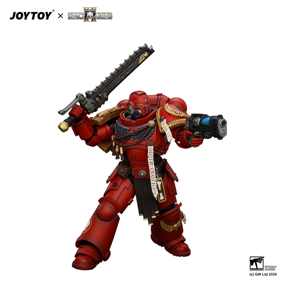 JOYTOY Warhammer 40K Space Marine 2 Blood Angels Game Edition Blood Angels Veteran figure