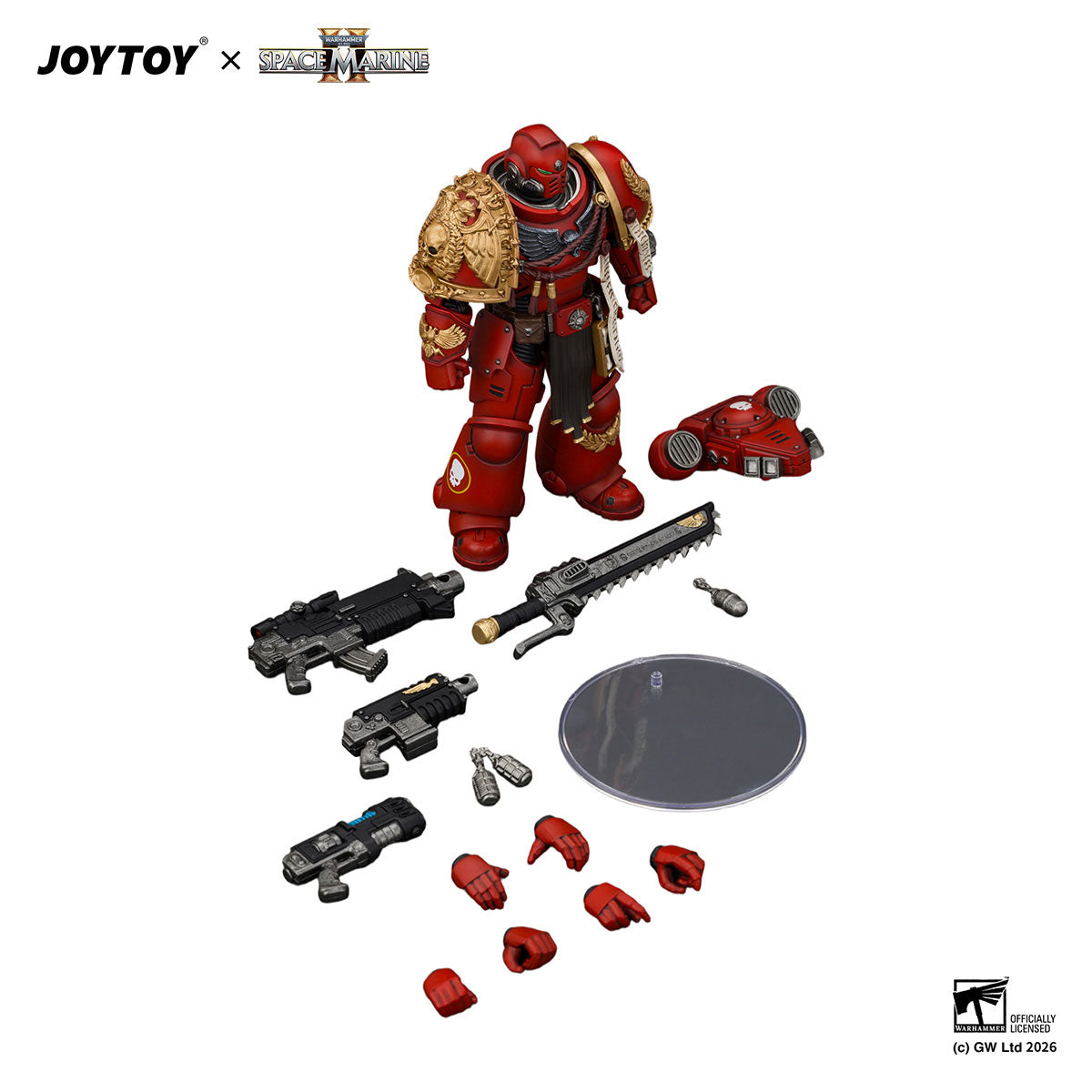 JOYTOY Warhammer 40K Space Marine 2 Blood Angels Game Edition Blood Angels Veteran figure