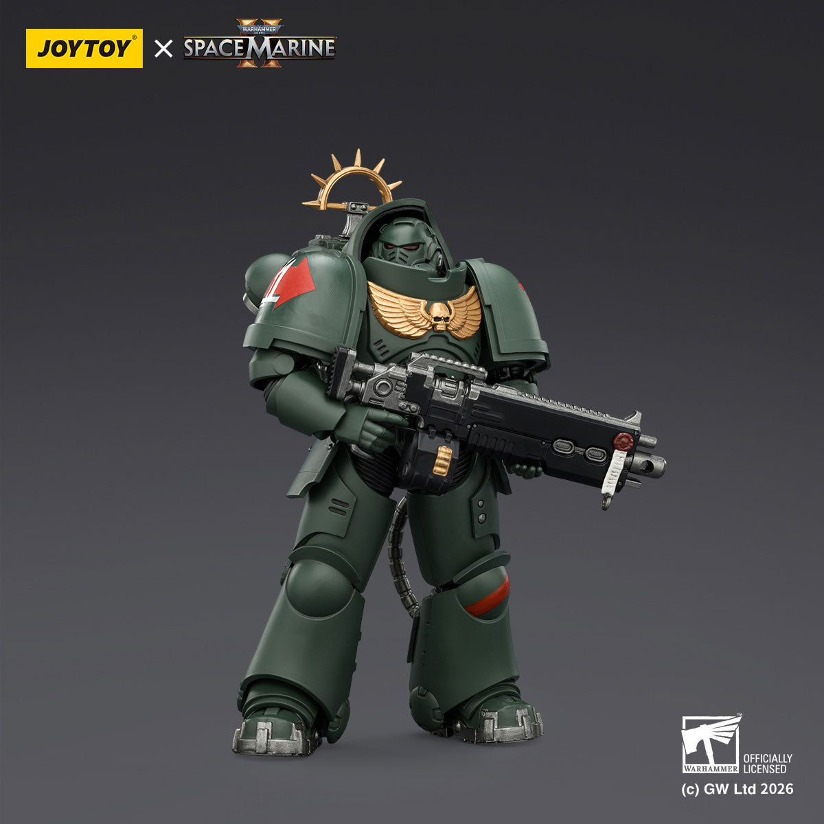 JOYTOY Warhammer 40K Space Marine 2 Dark Angels Game Edition Dark Angels Heavy Intercessor figure