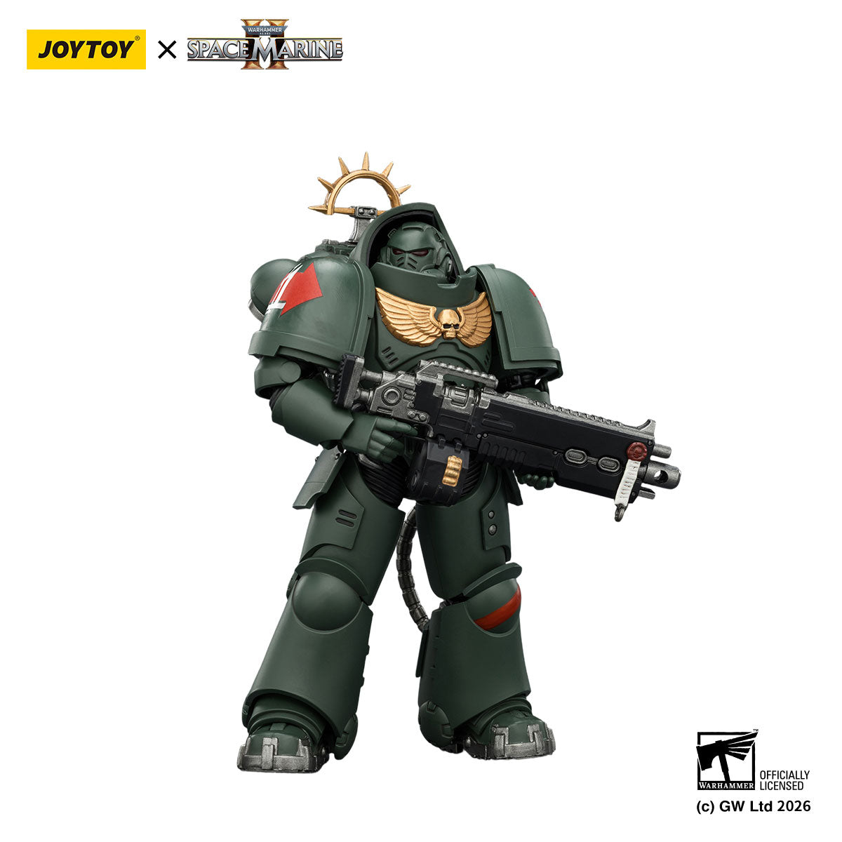 JOYTOY Warhammer 40K Space Marine 2 Dark Angels Game Edition Dark Angels Heavy Intercessor figure