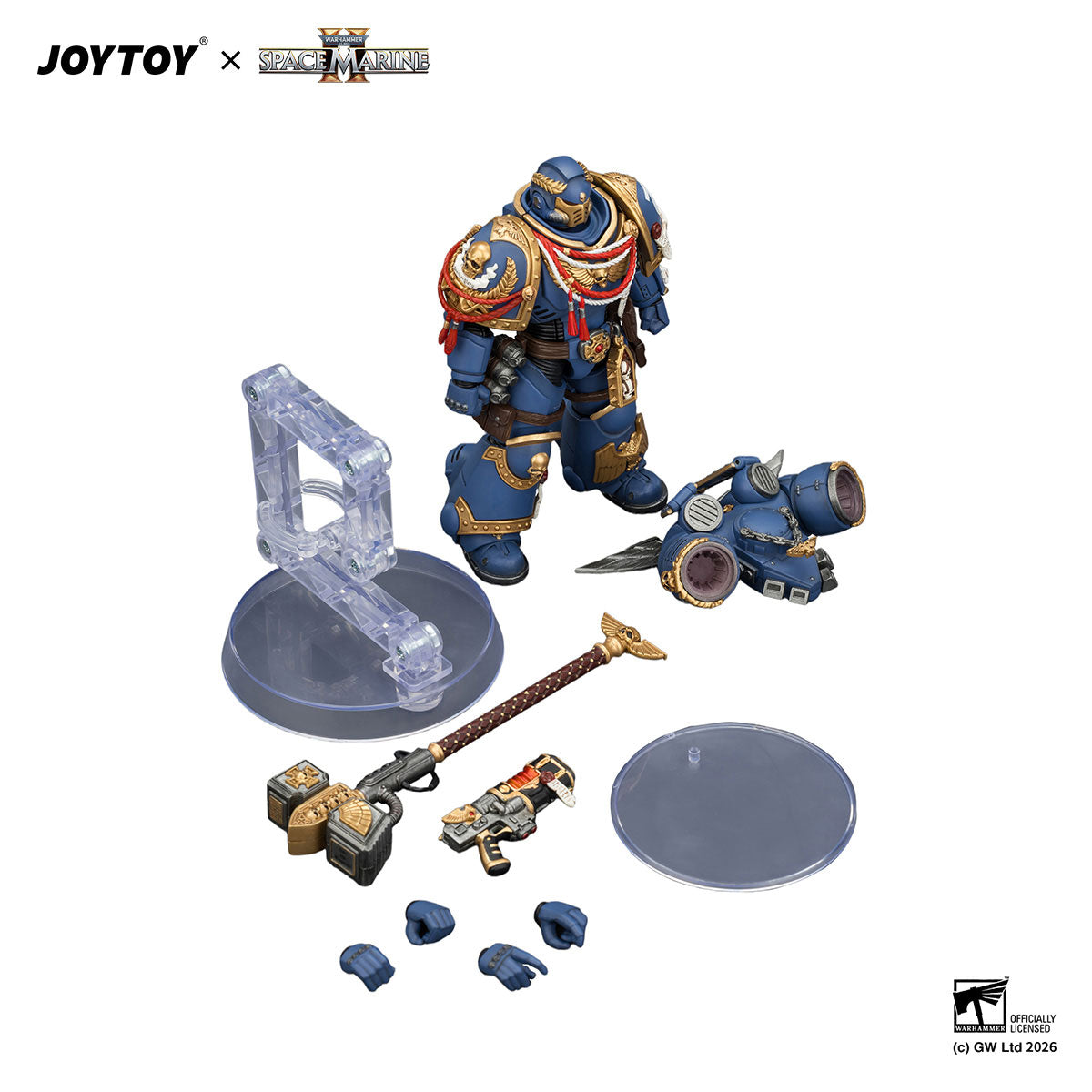 JOYTOY Warhammer 40K Space Marine 2 Ultramarines Game Edition Ultramarines Assault Intercessor figure