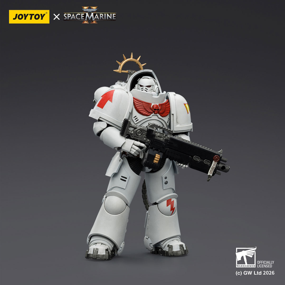 JOYTOY Warhammer 40K Space Marine 2 White Scars Game Edition White Scars Heavy Intercessor figure