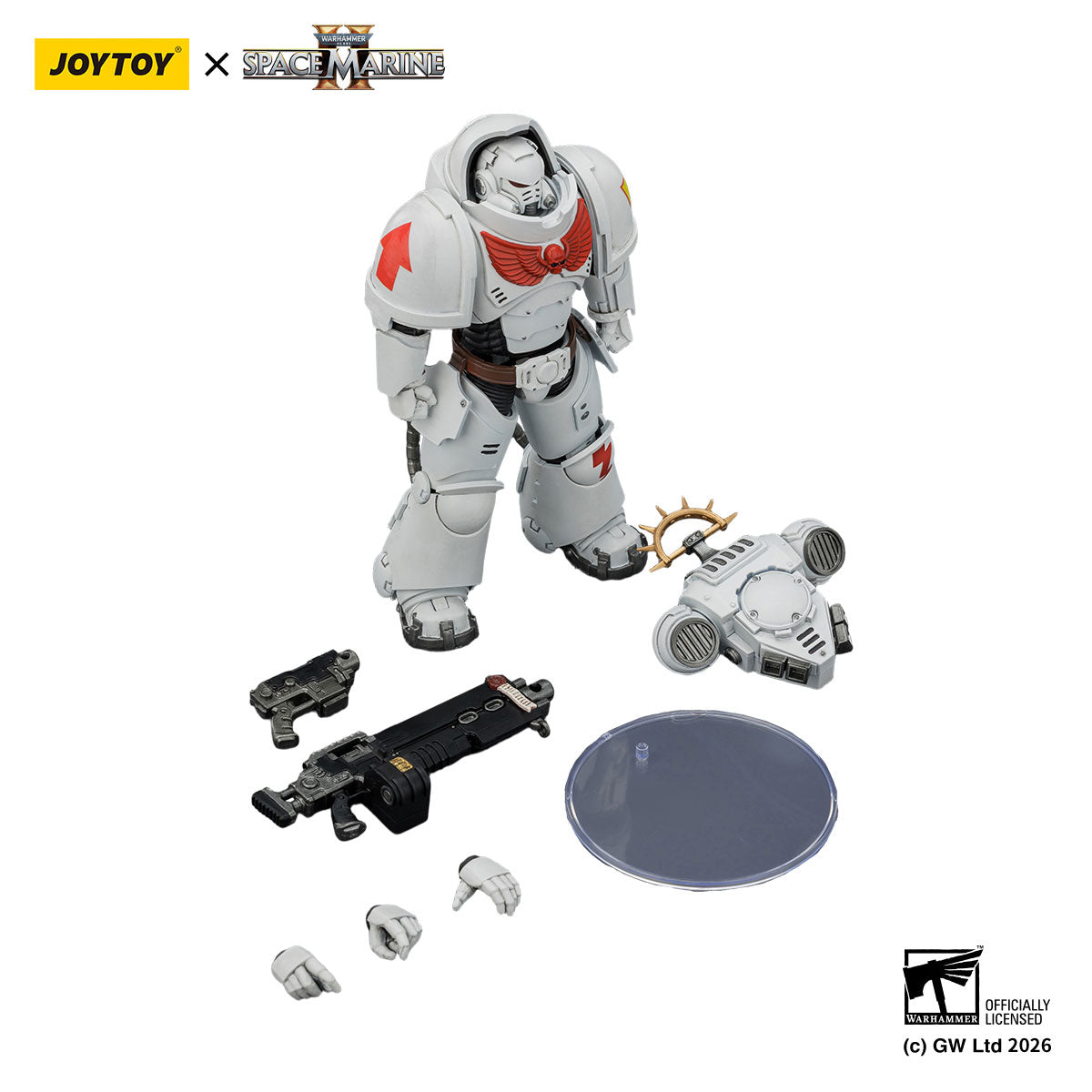 JOYTOY Warhammer 40K Space Marine 2 White Scars Game Edition White Scars Heavy Intercessor figure