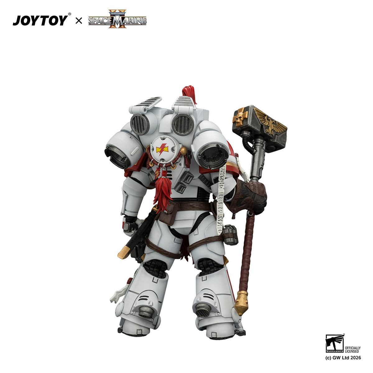 JOYTOY Warhammer 40K Space Marine 2 White Scars Game Edition White Scars Assault Intercessor Champion figure
