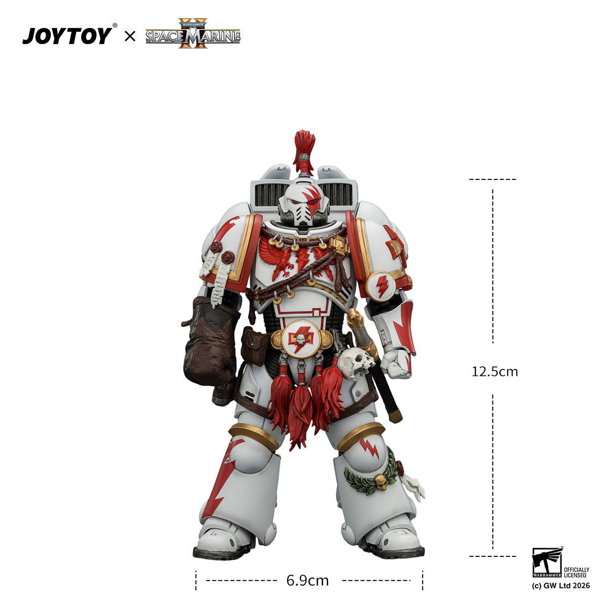 JOYTOY Warhammer 40K Space Marine 2 White Scars Game Edition White Scars Assault Intercessor Champion figure