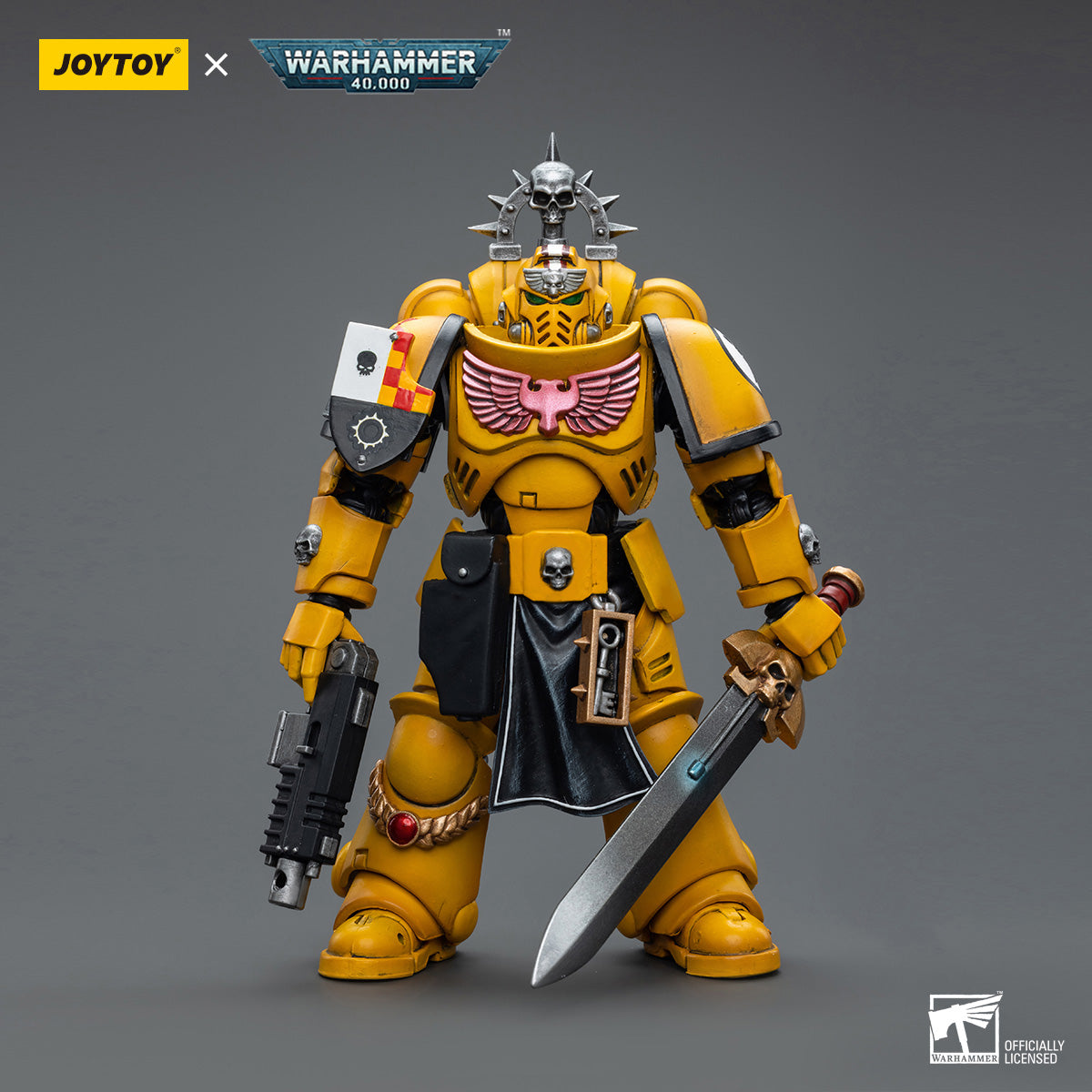 JOYTOY Warhammer 40K Imperial Fists Lieutenant figure