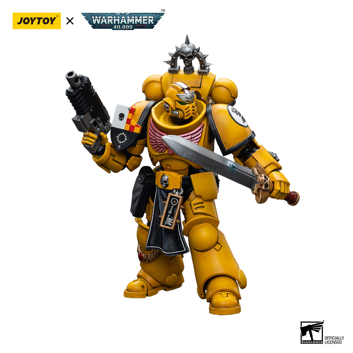 JOYTOY Warhammer 40K Imperial Fists Lieutenant figure