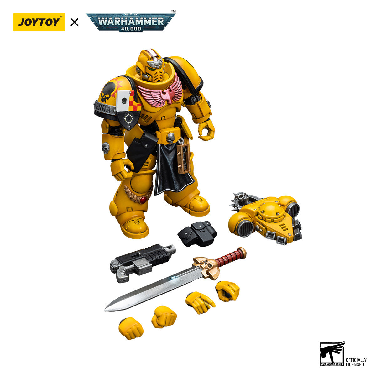 JOYTOY Warhammer 40K Imperial Fists Lieutenant figure