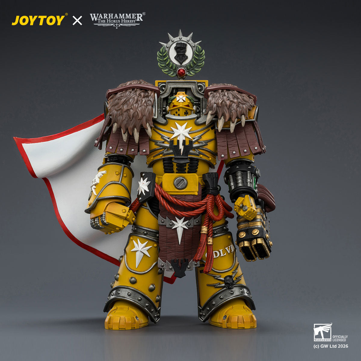 JOYTOY Horus Heresy Imperial Fists Lord Castellan Evander Garrius figure