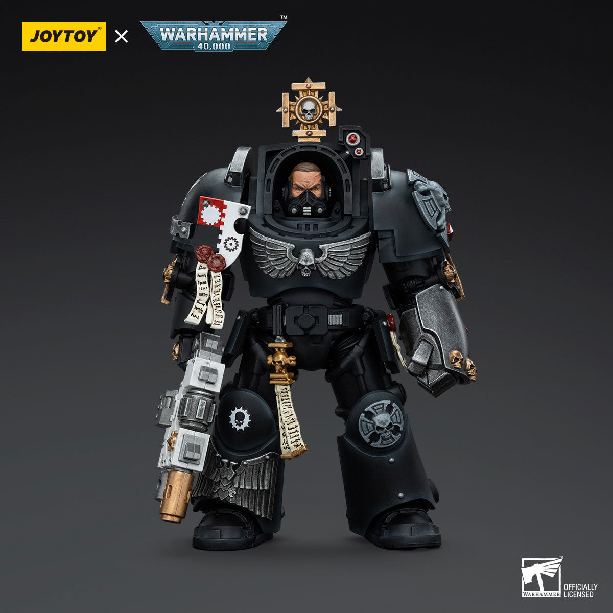 JOYTOY Warhammer 40K Iron Hands Captain in Terminator Armour figure