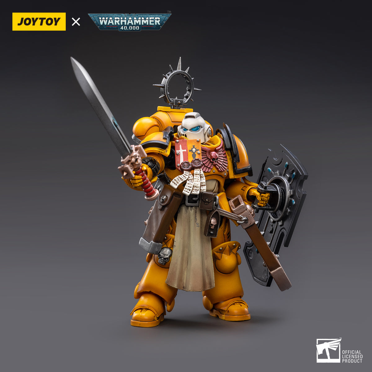 JOYTOY Warhammer 40K Imperial Fists Pmaris Space Marines Imperial Fists Bladeguard Veteran figure
