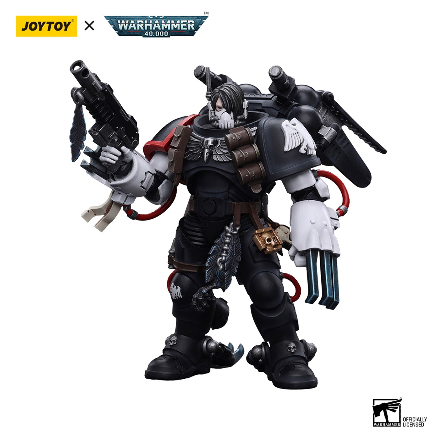 JOYTOY Warhammer 40K Raven Guard Chapter Master Kayvaan Shrike figure