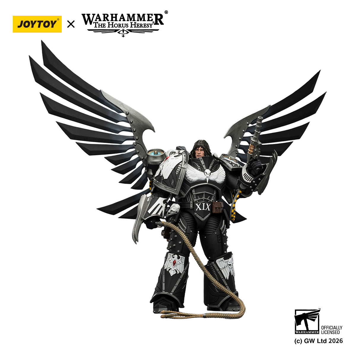 JOYTOY Horus Heresy Raven Guard Corvus Corax,Primarch of the XIX Legion figure