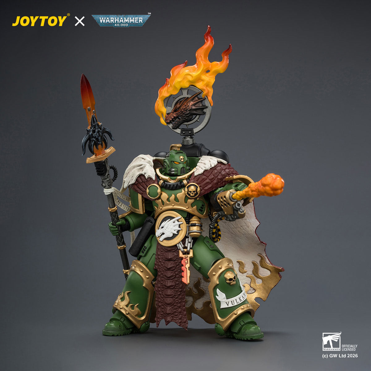 JOYTOY Warhammer 40K Salamanders Vulkan He'stan,the Forgefather figure