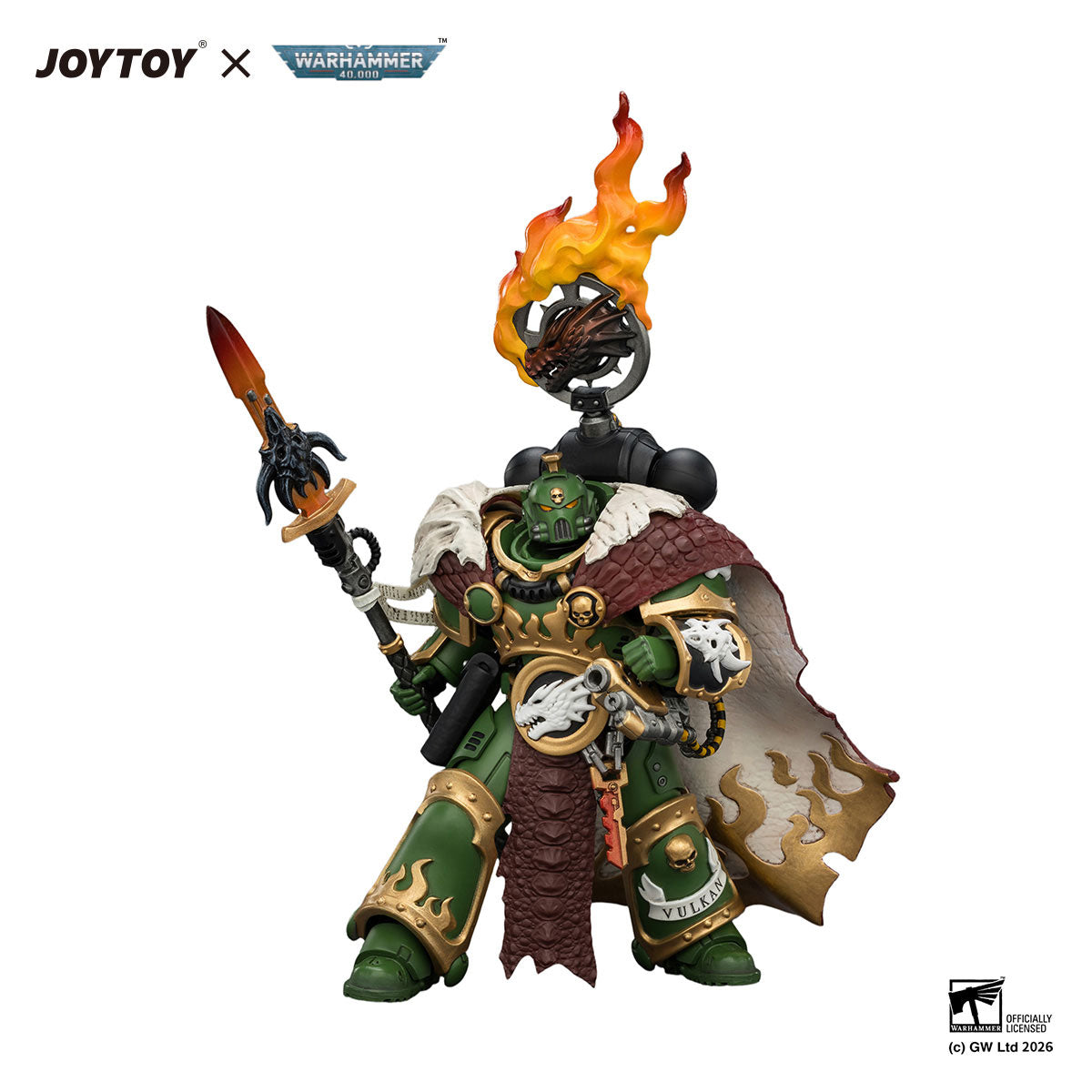JOYTOY Warhammer 40K Salamanders Vulkan He'stan,the Forgefather figure