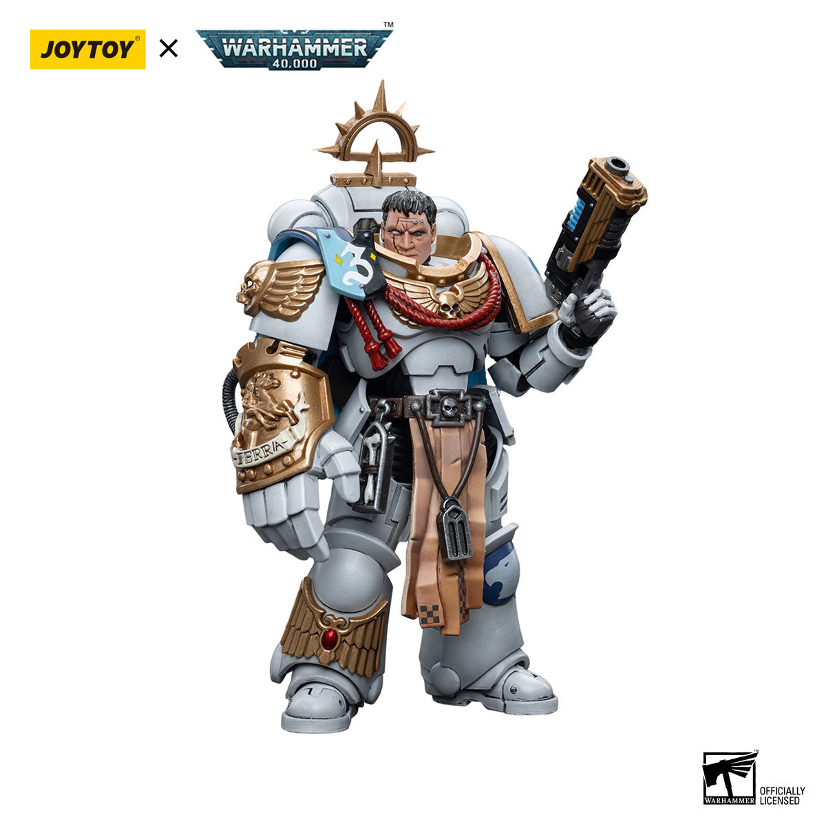 JOYTOY Warhammer 40K White Consuls Space Marines White Consuls Captain Messinius figure