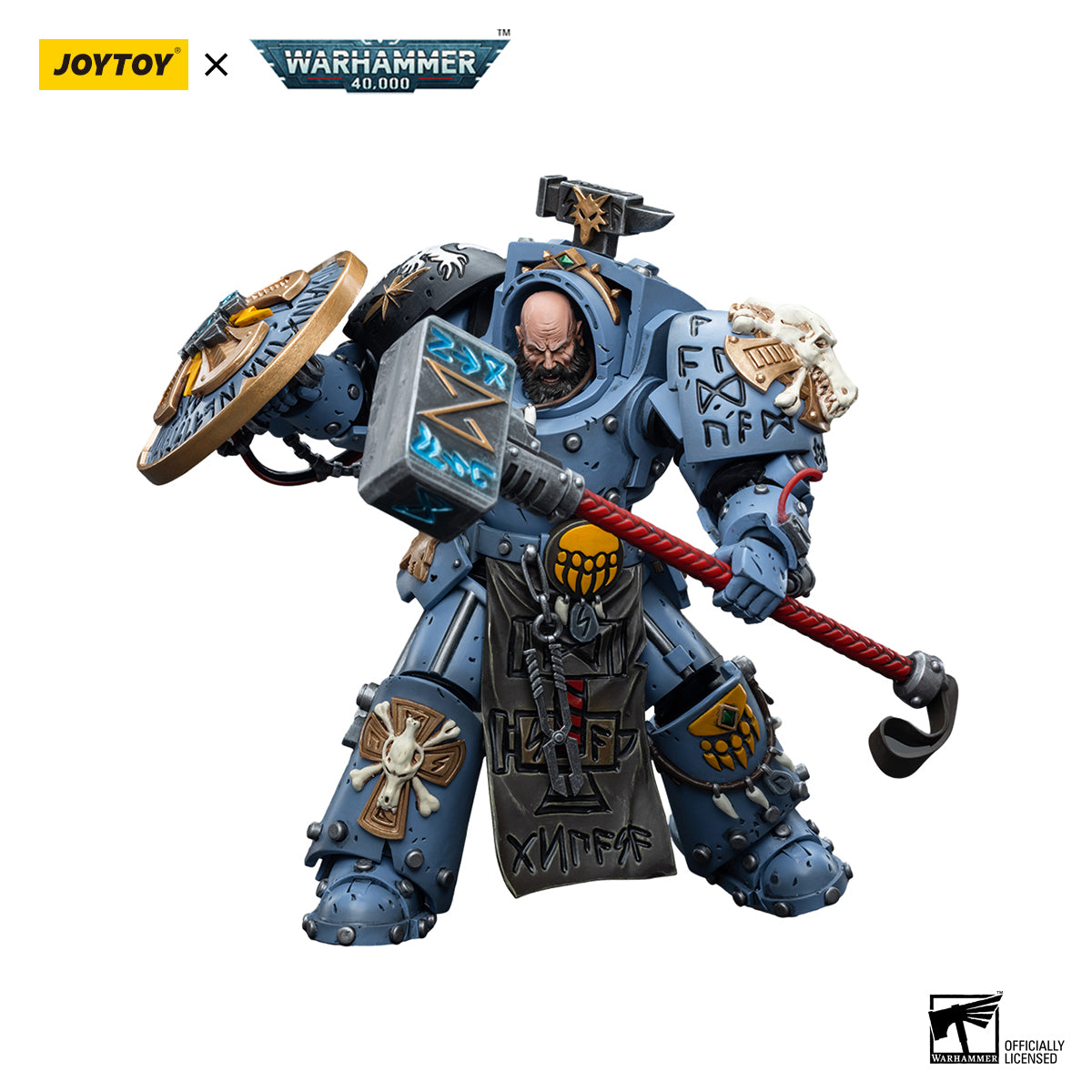JOYTOY Warhammer 40K Space Wolves Arjac Rockfist figure
