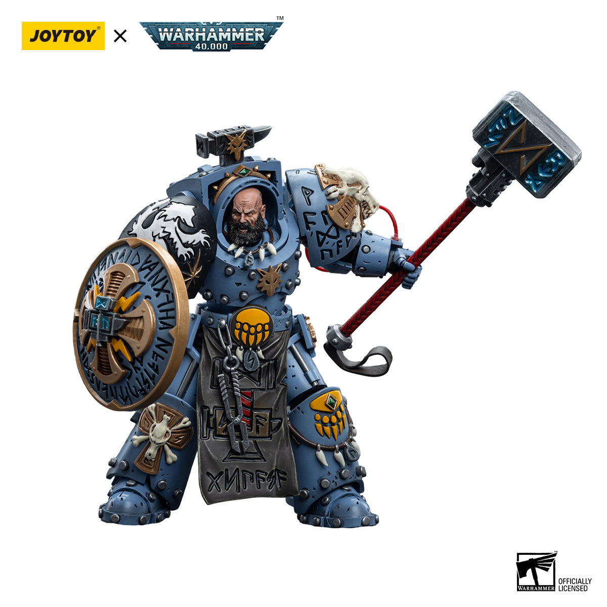 JOYTOY Warhammer 40K Space Wolves Arjac Rockfist figure