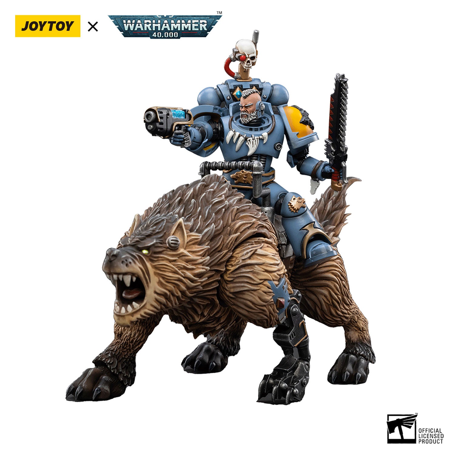 JOYTOY Warhammer 40K Space Wolves Thunderwolf Cavalry Bjane figure