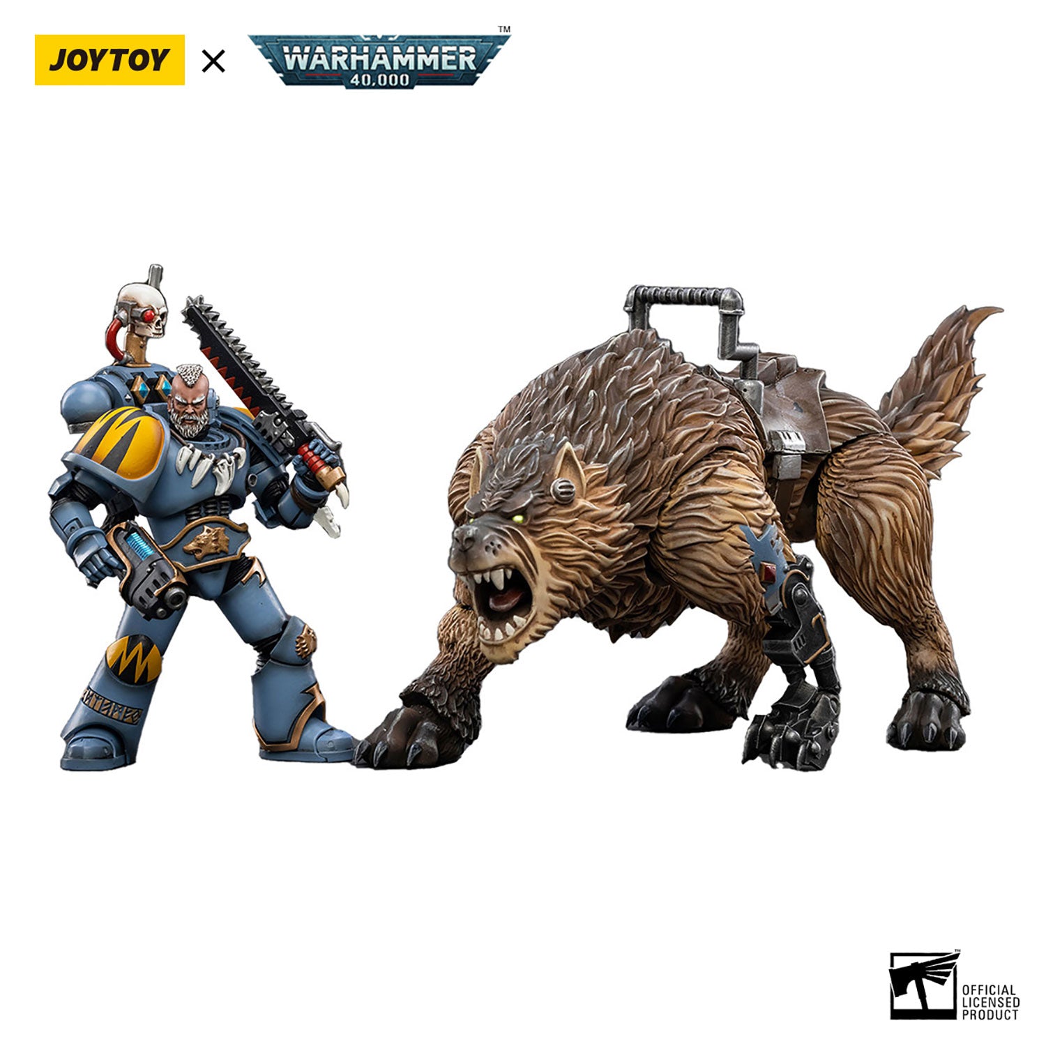 JOYTOY Warhammer 40K Space Wolves Thunderwolf Cavalry Bjane figure