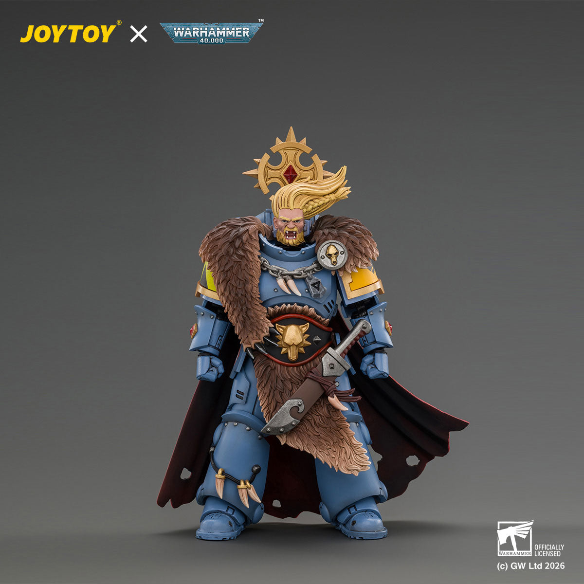 JOYTOY Warhammer 40K Space Wolves Wolf Guard Battle Leader figure