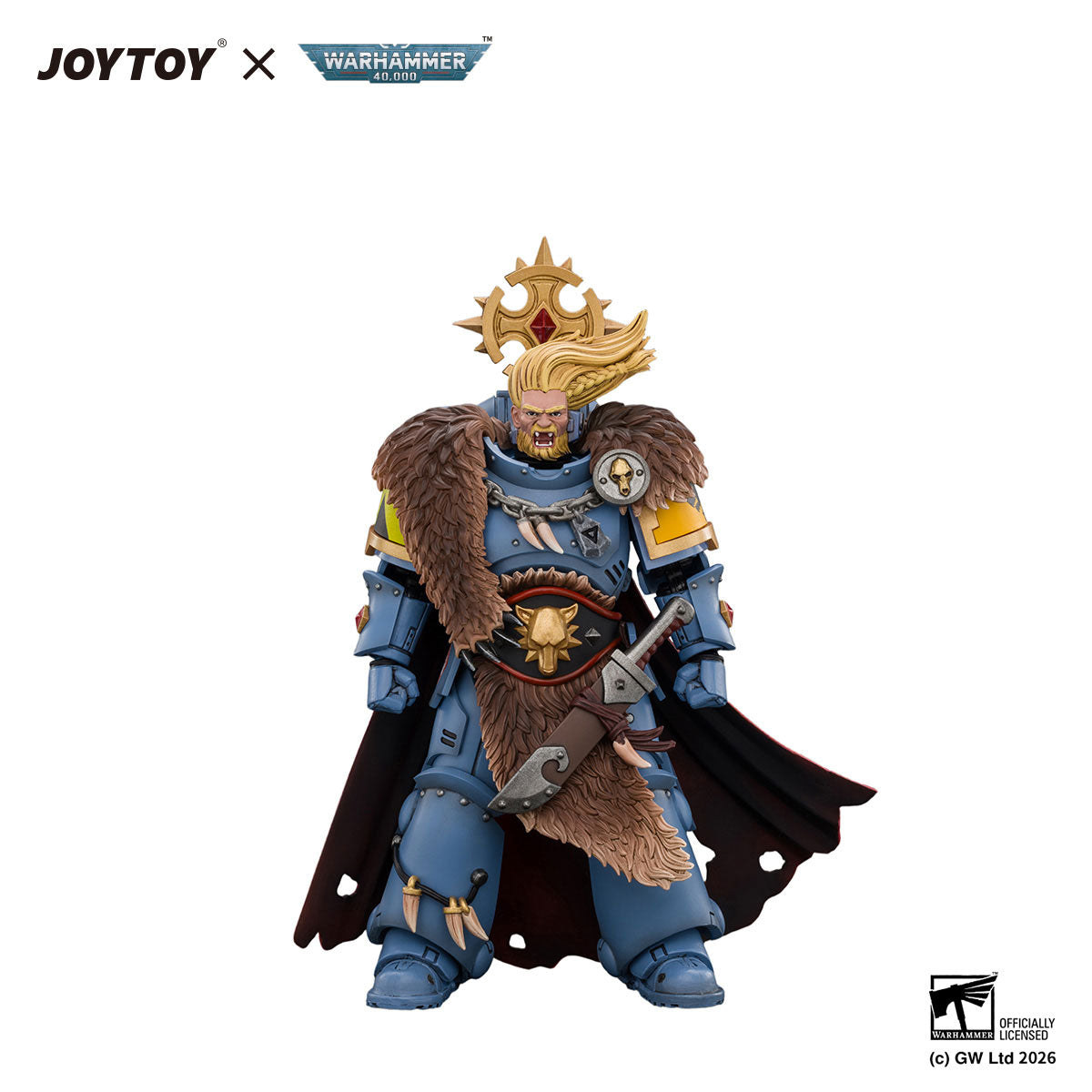 JOYTOY Warhammer 40K Space Wolves Wolf Guard Battle Leader figure