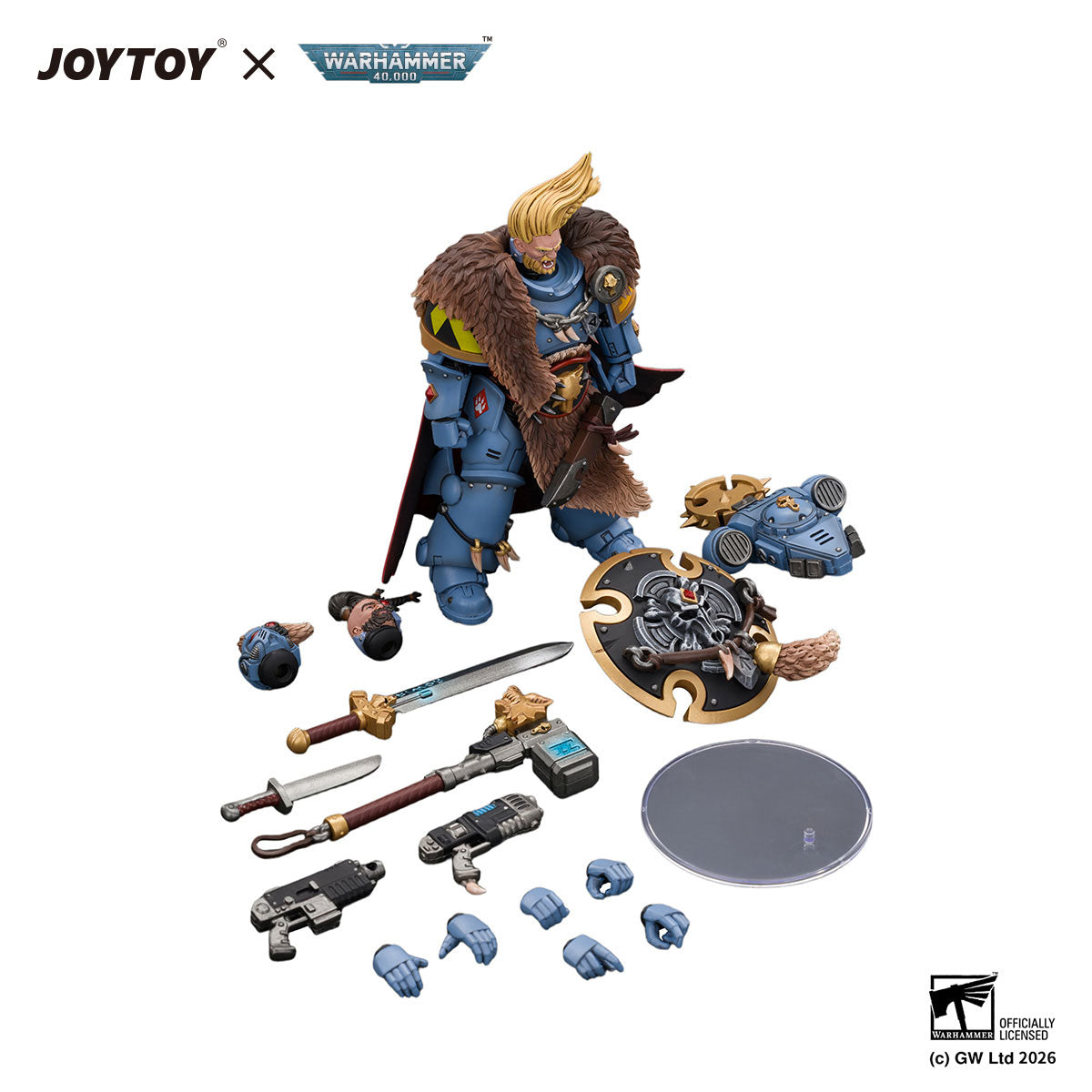JOYTOY Warhammer 40K Space Wolves Wolf Guard Battle Leader figure