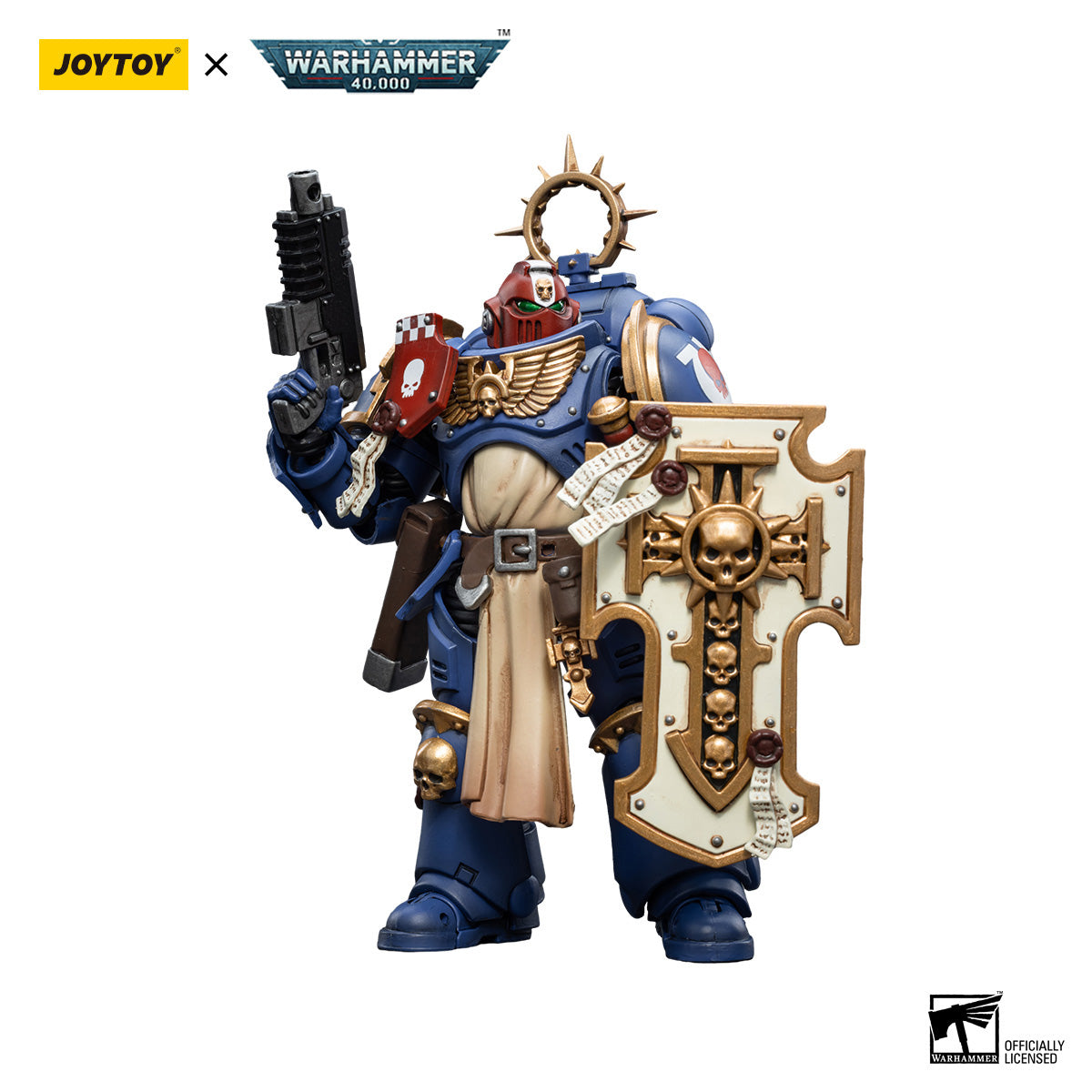 JOYTOY Warhammer 40K Ultramarines Bladeguard Veteran Brother Sergeant Proximo figure