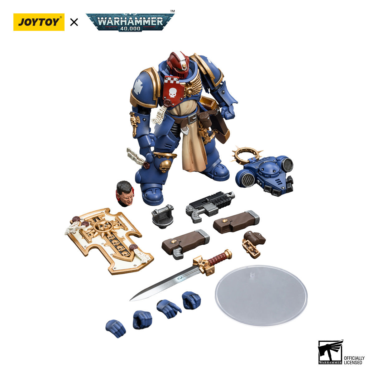 JOYTOY Warhammer 40K Ultramarines Bladeguard Veteran Brother Sergeant Proximo figure