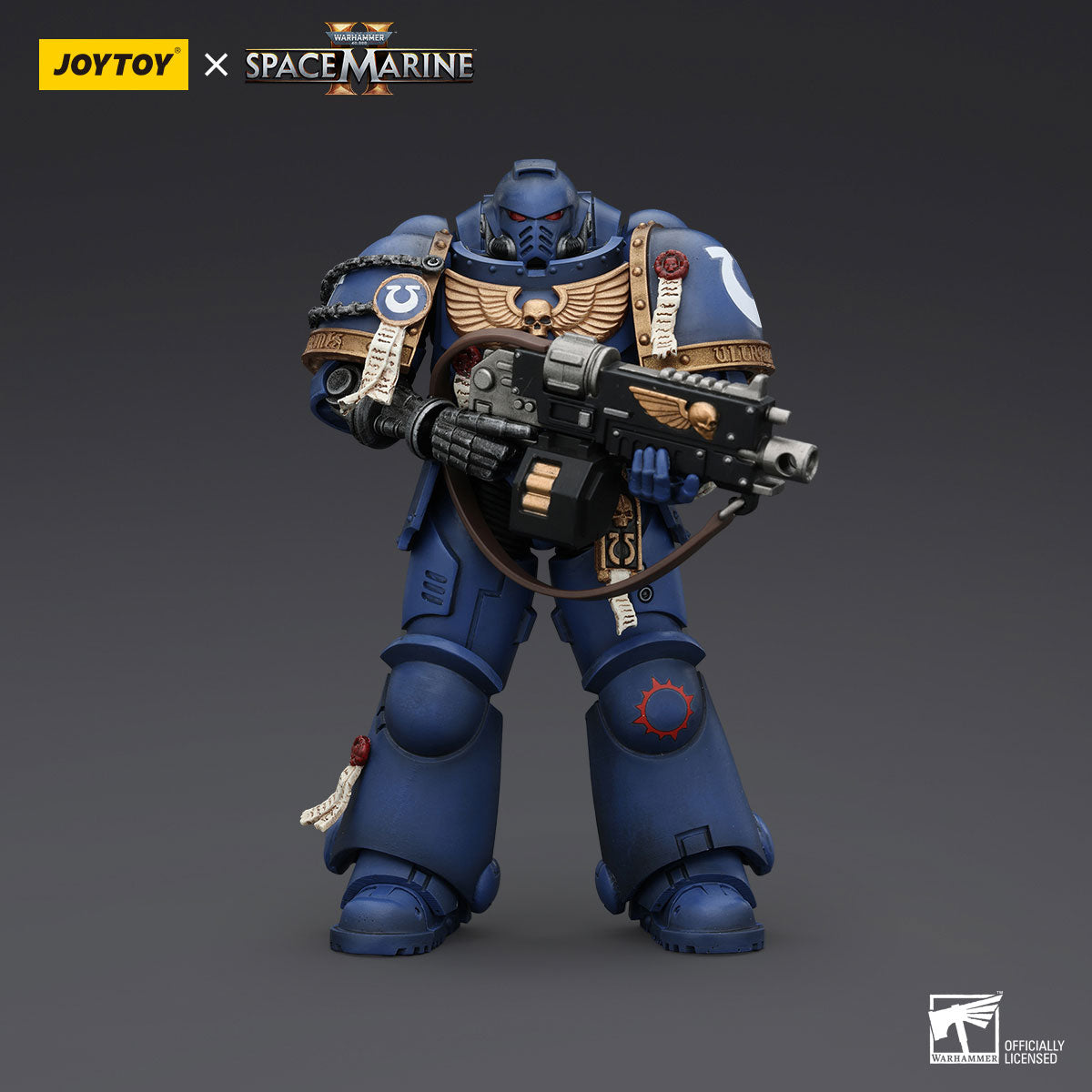 JOYTOY Warhammer 40K Space Marine 2 Ultramarines Brother Chairon figure