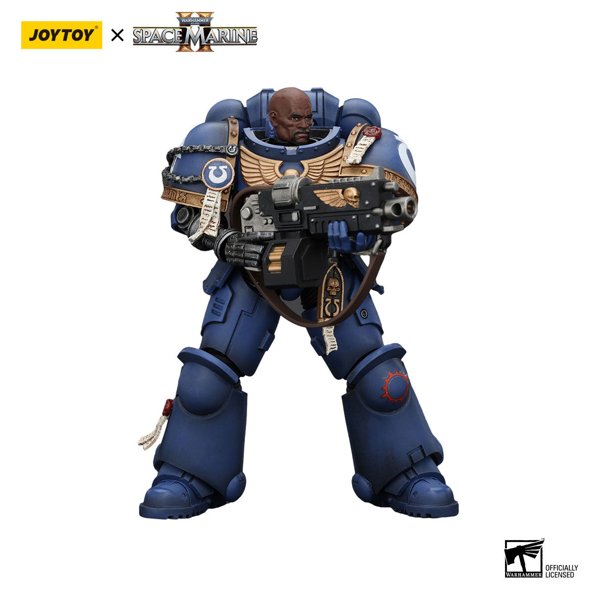 JOYTOY Warhammer 40K Space Marine 2 Ultramarines Brother Chairon figure
