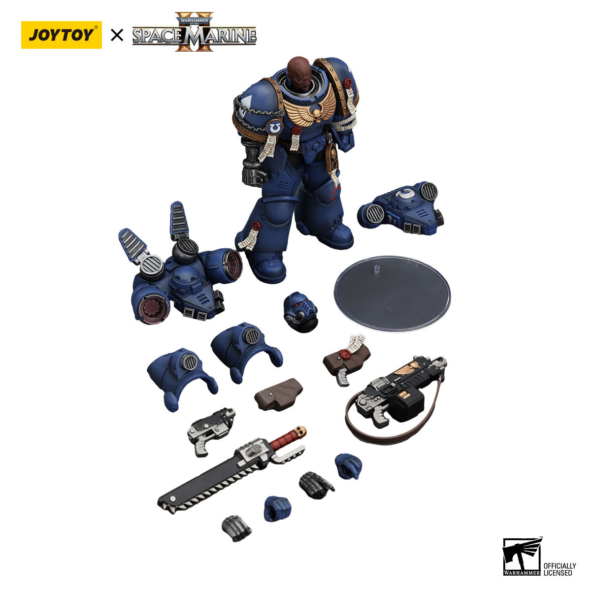 JOYTOY Warhammer 40K Space Marine 2 Ultramarines Brother Chairon figure