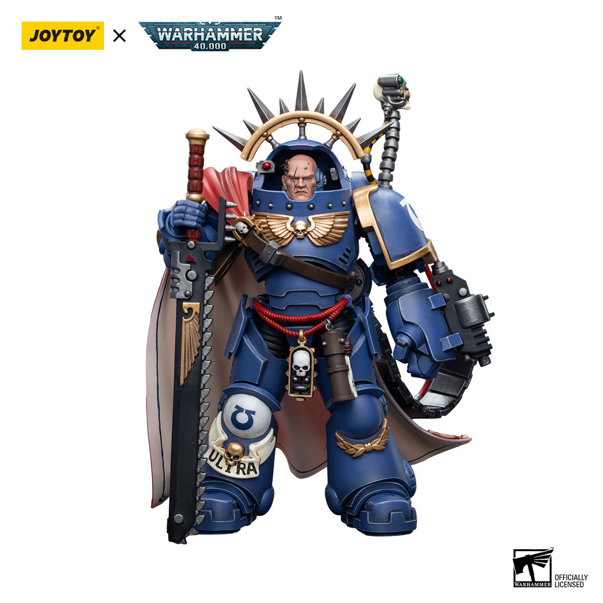 JOYTOY Warhammer 40K Ultramarines Captain in Gravis Armour figure