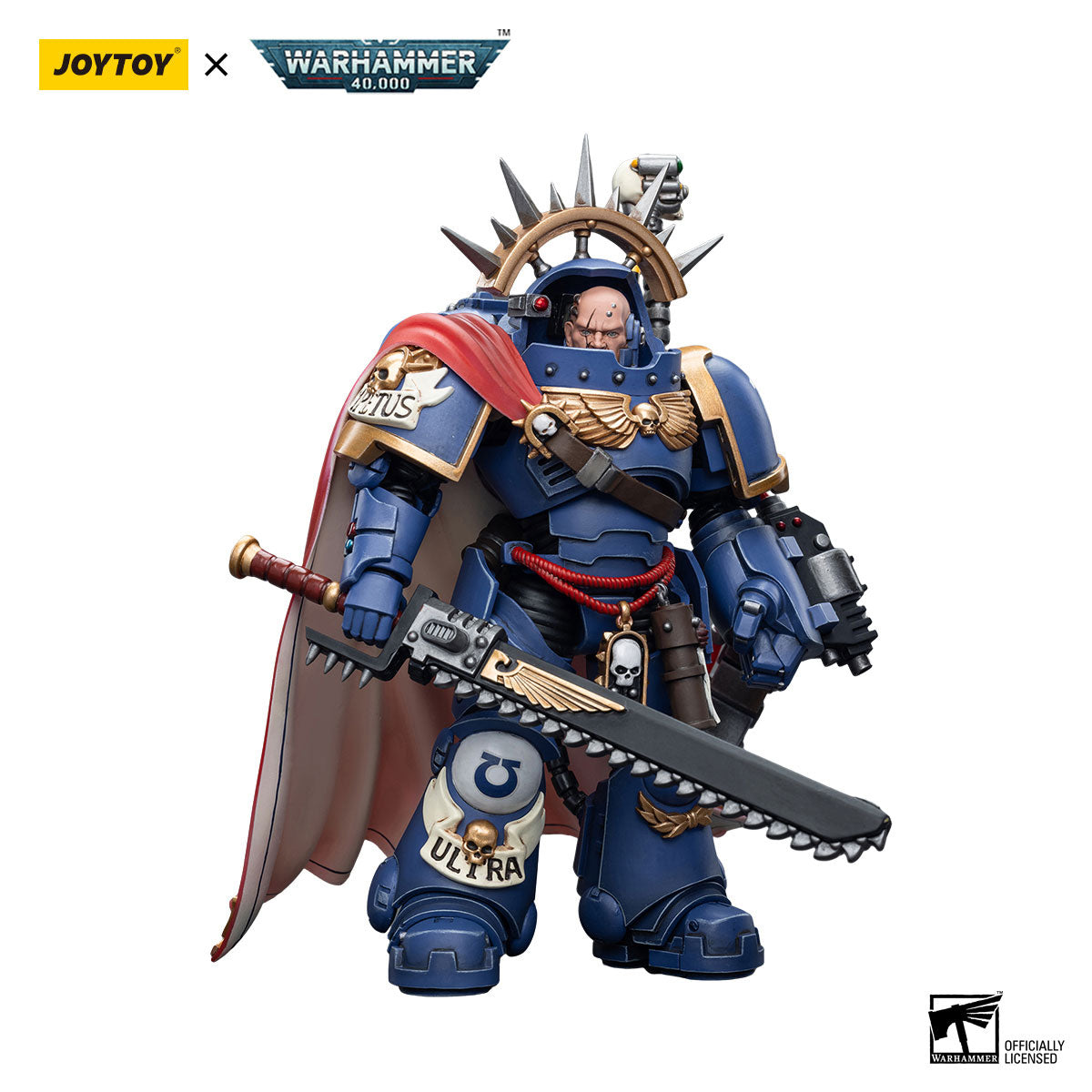 JOYTOY Warhammer 40K Ultramarines Captain in Gravis Armour figure