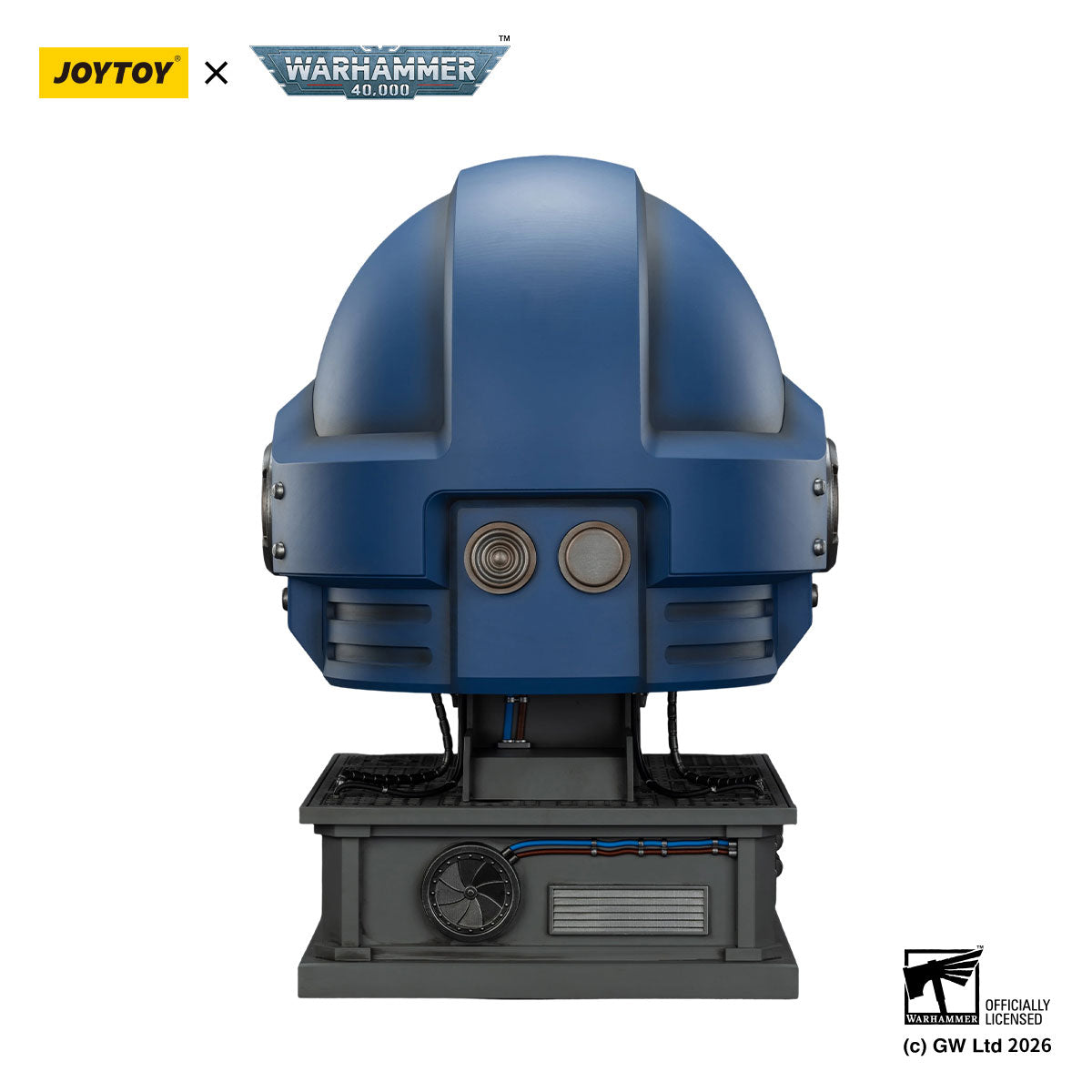 JOYTOY Warhammer 40K Ultramarines Captain MkX Helmet & Display Stand figure