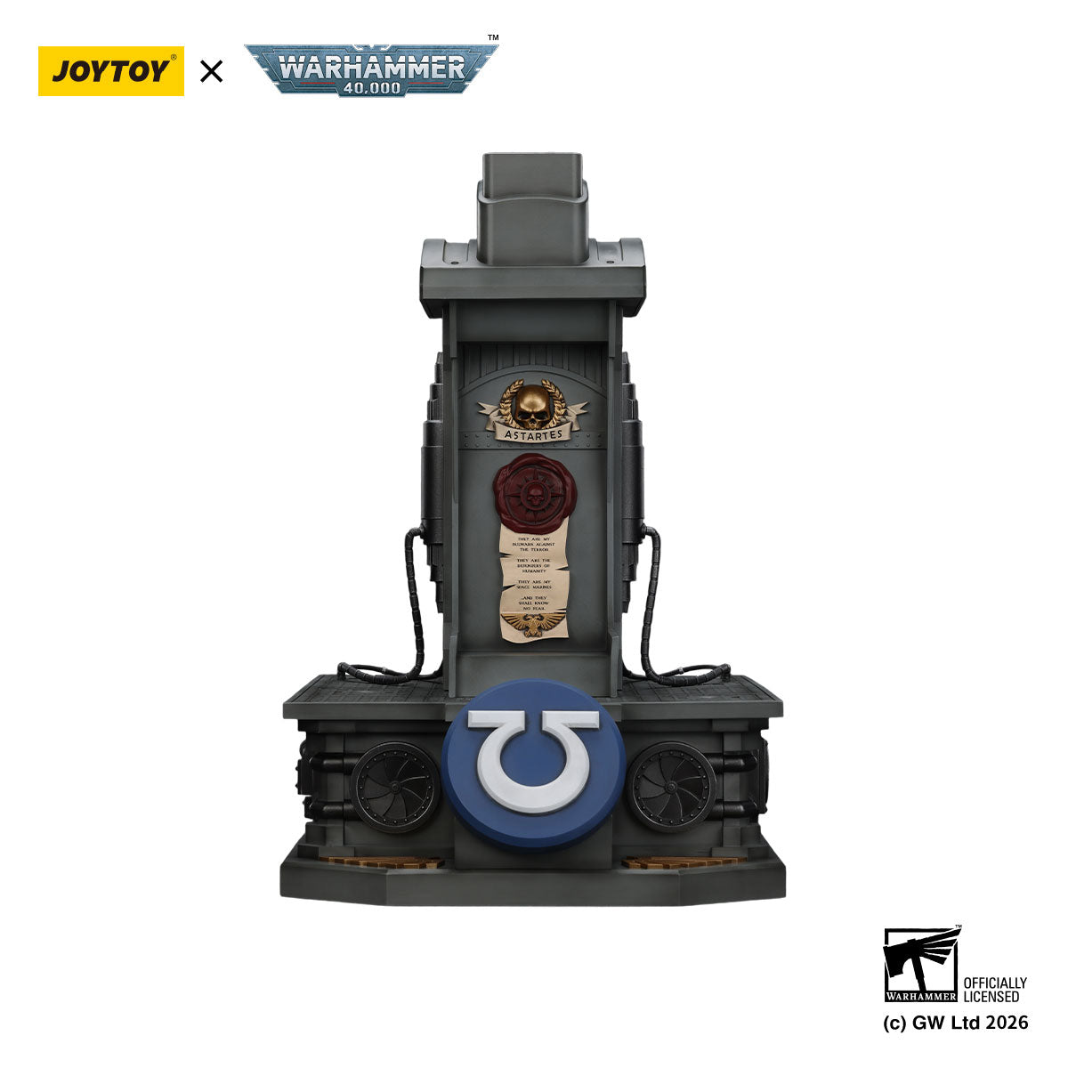 JOYTOY Warhammer 40K Ultramarines Captain MkX Helmet & Display Stand figure