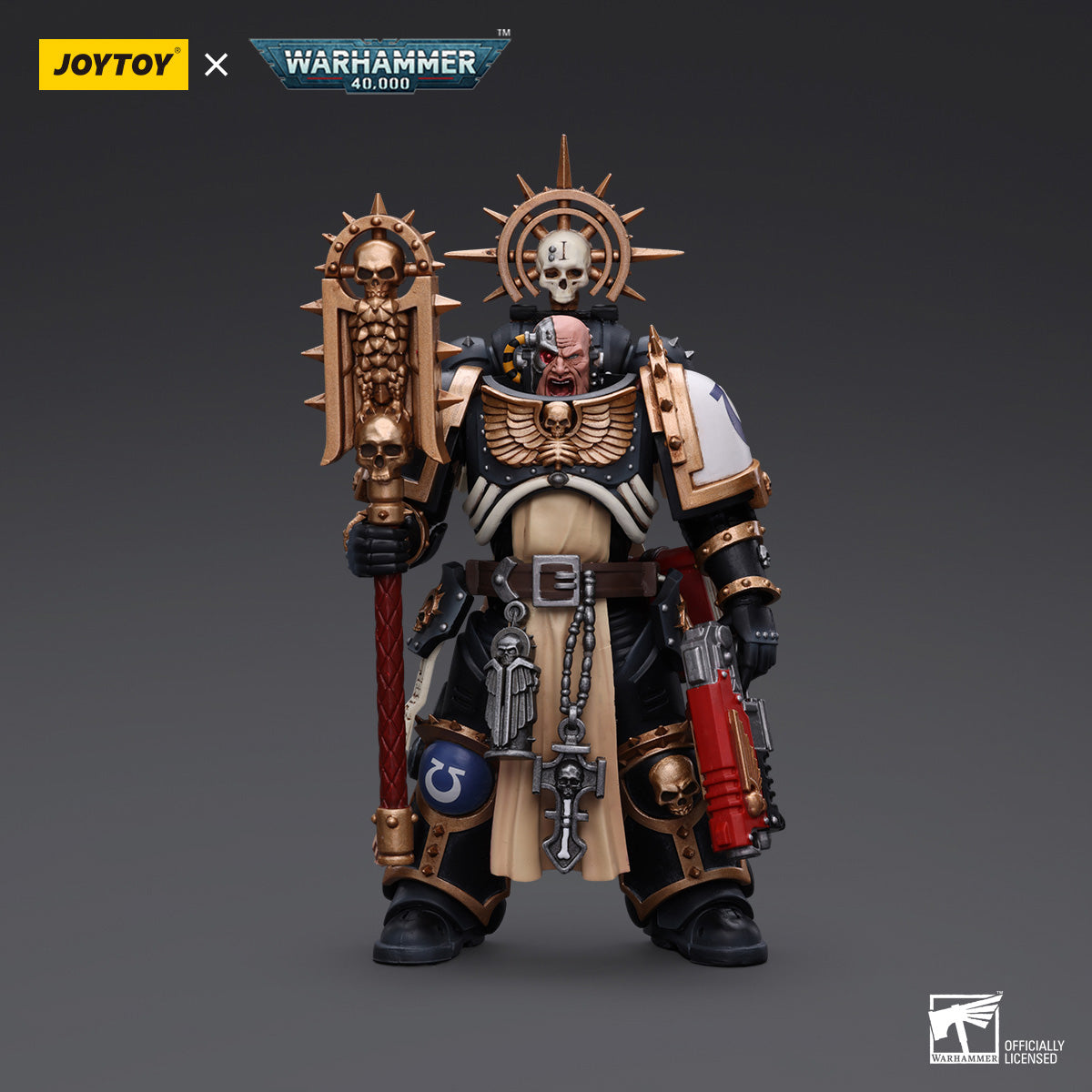 JOYTOY Warhammer 40K Ultramarines Chaplain(Indomitus) figure