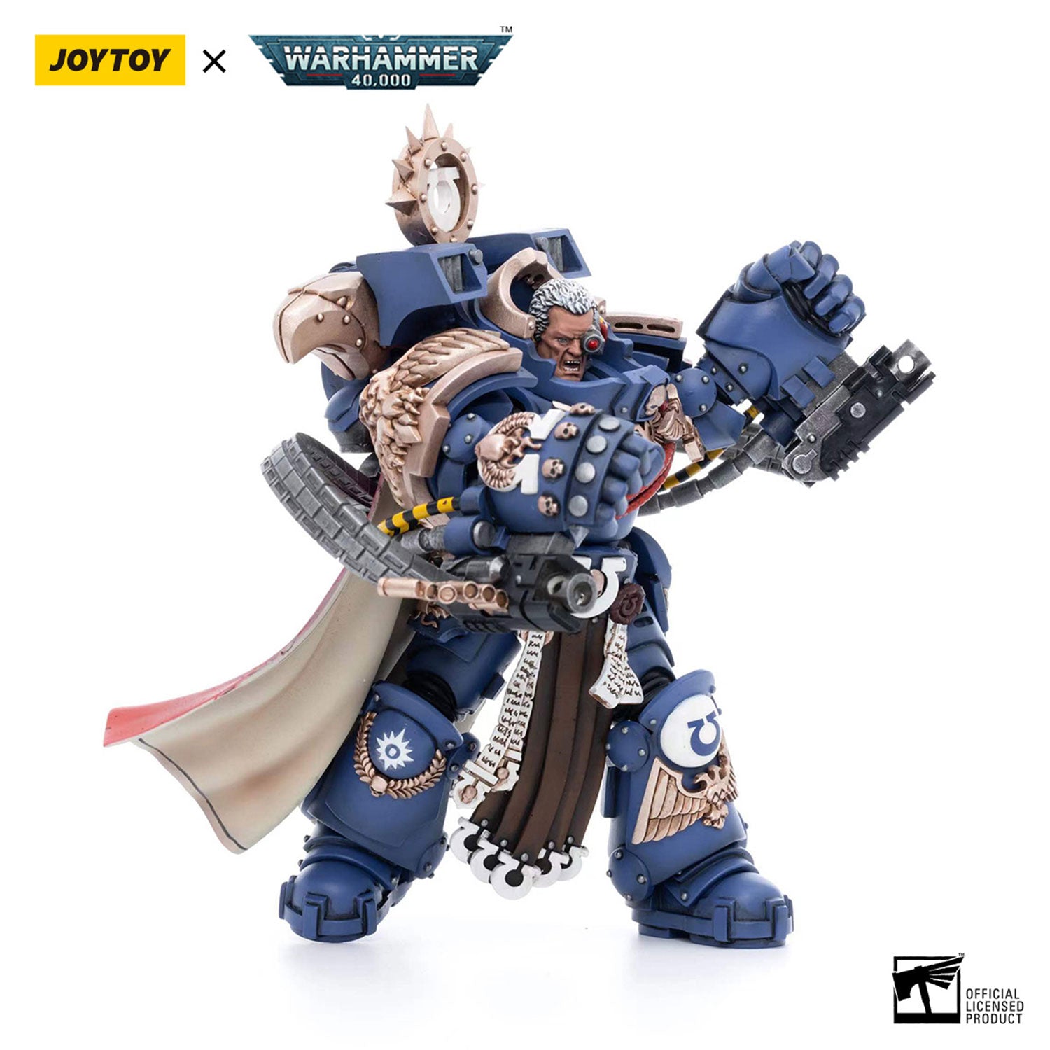 JOYTOY Warhammer 40K Ultramarines Chapter Master Marneus Calgar figure