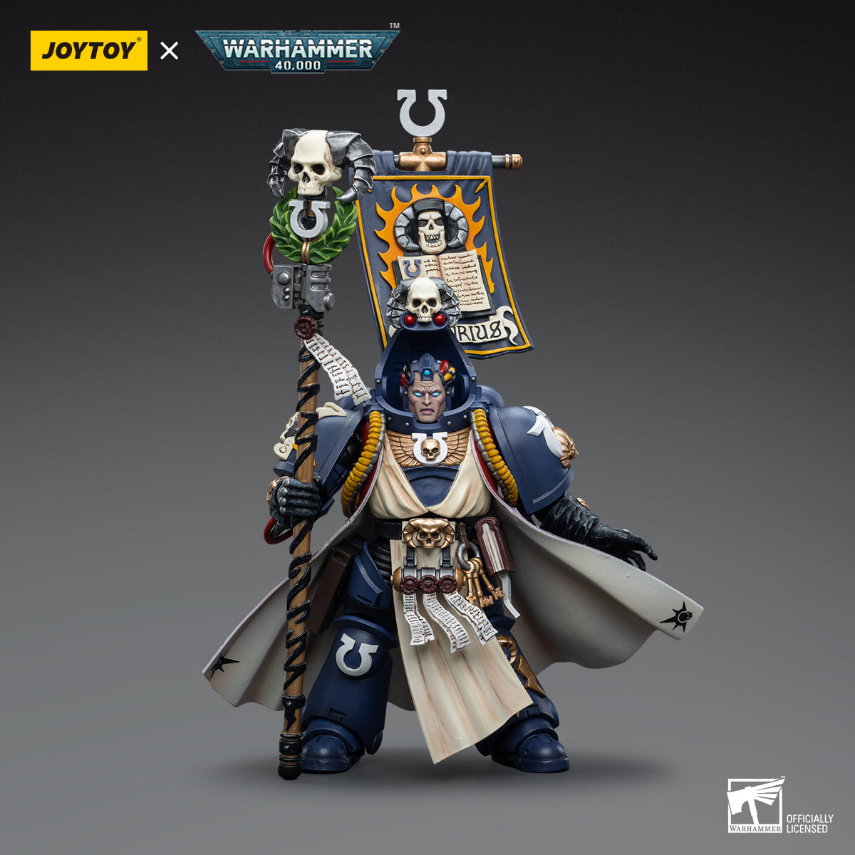 JOYTOY Warhammer 40K Ultramarines Chief Librarian Tigurius figure
