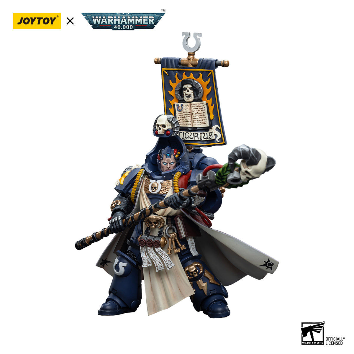 JOYTOY Warhammer 40K Ultramarines Chief Librarian Tigurius figure