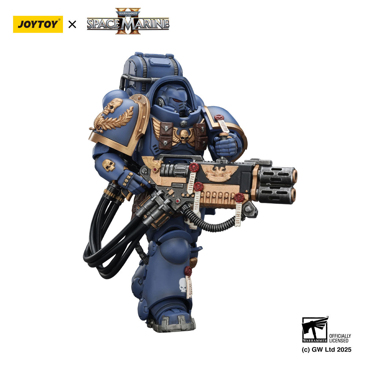 JOYTOY Warhammer 40K Space Marine 2 Ultramarines Heavy Artificer Armor figure